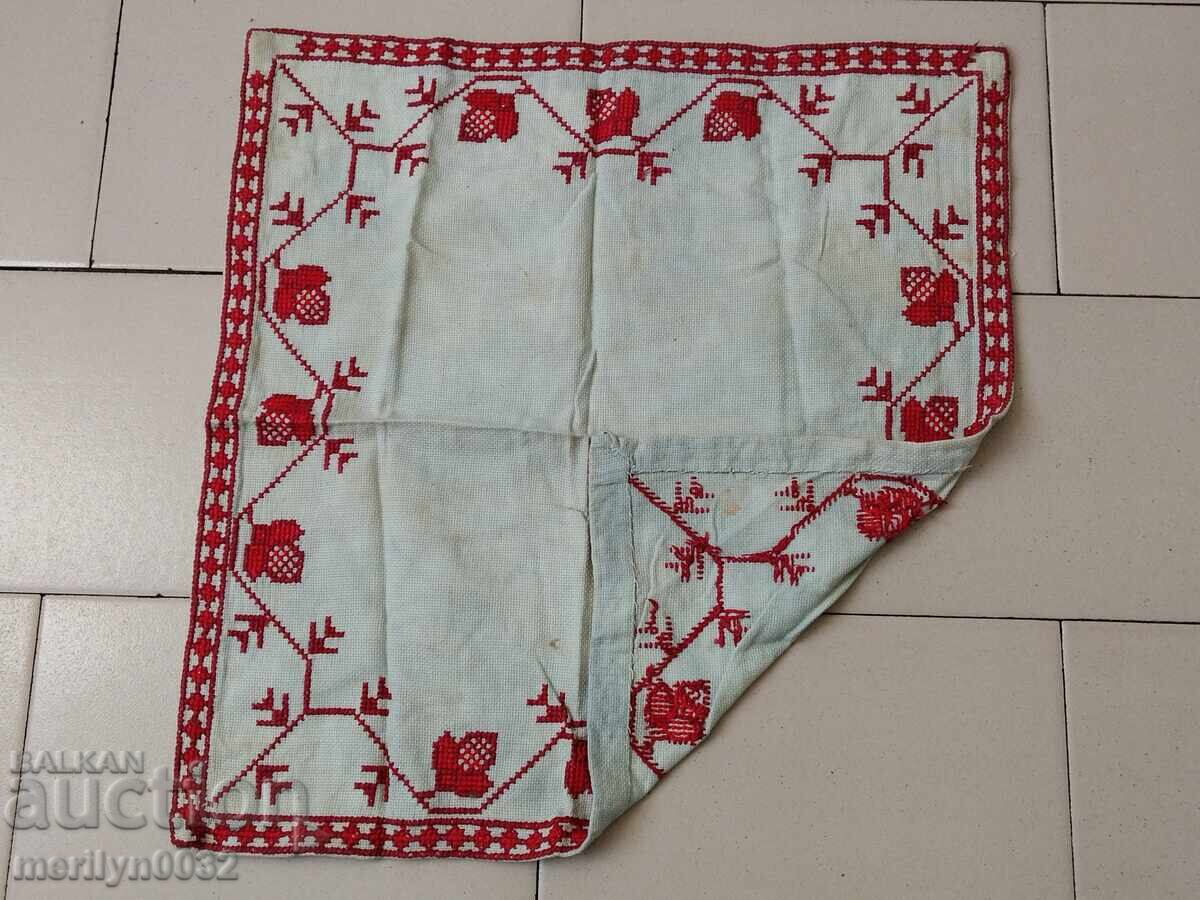 Old embroidered check, tablecloth, milo, Bulgarian embroidery - 6 Old embroidered check, tablecloth, milo, Bulgarian embroidery - 6