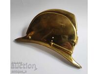 Very rare Bulgarian socialist firefighter bronze relief helmet