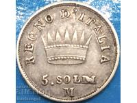 Napoleon 5 Soldi 1813 Italia M - Regatul Milano 1804-1814