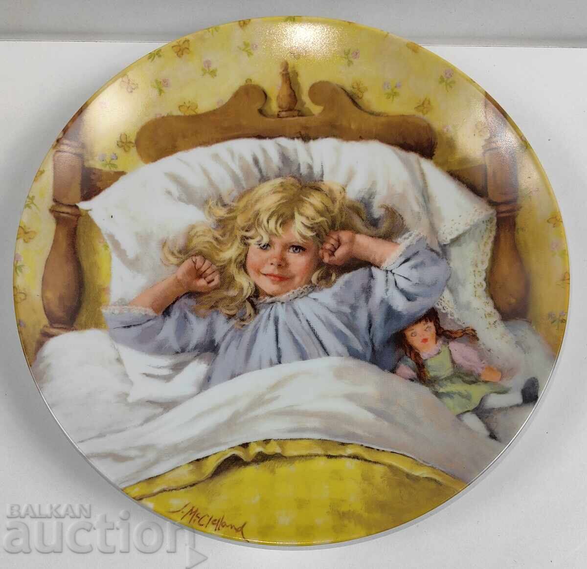 COLLECTIBLE PORCELAIN PLATE PORCELAIN HEALTH