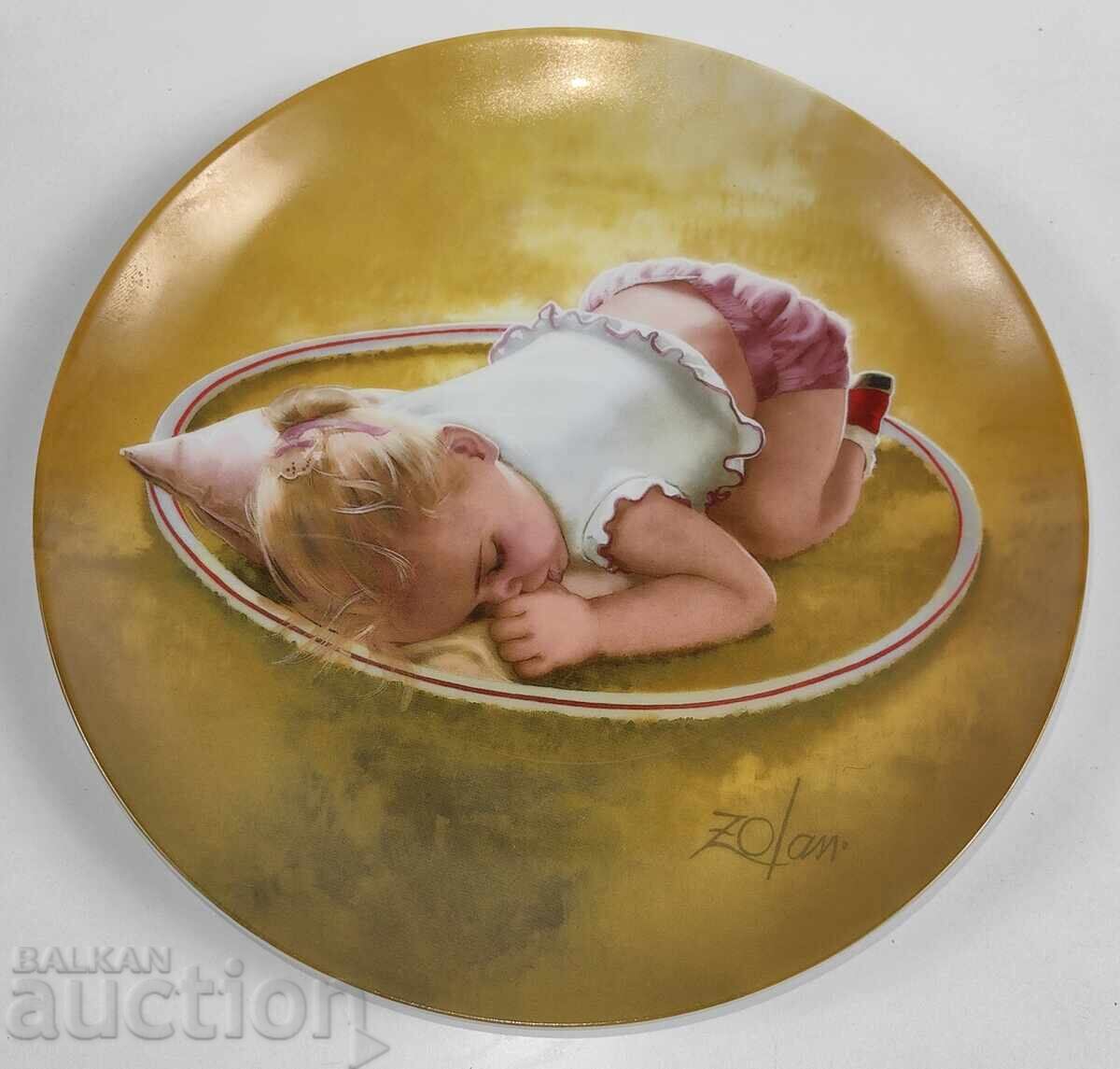 COLLECTIBLE PORCELAIN PLATE PORCELAIN HEALTH