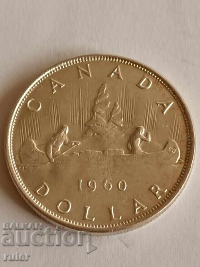 1 dollar Canada 1960 Silver 23.33g.