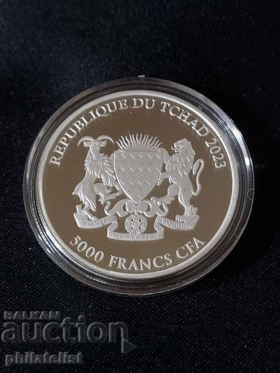 Auction Chad 2023 - Red Panda - 1 OZ , Silver Coin - 5000 CFA Auction Chad 2023 - Red Panda - 1 OZ , Silver Coin - 5000 CFA
