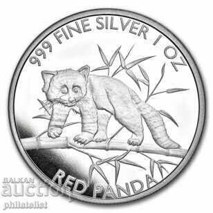 Chad 2023 - Red Panda - 1 OZ , Silver Coin - 5000 CFA Chad 2023 - Red Panda - 1 OZ , Silver Coin - 5000 CFA
