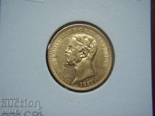 20 Lire 1851 B Sardinia / Italia (Sardiniya) - AU+ (zlato) - 5