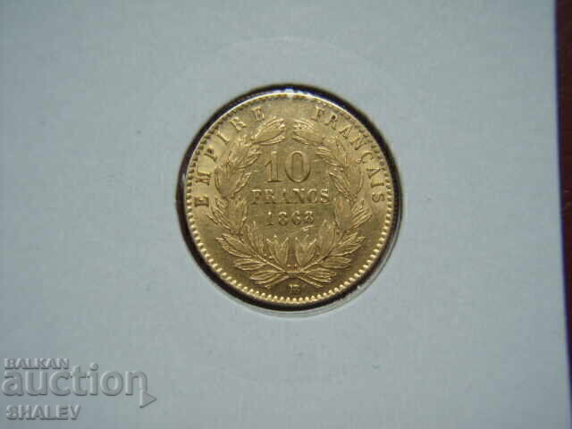 Licitație 10 franci 1868 BB Franța (10 franci Franța) - AU (aur)