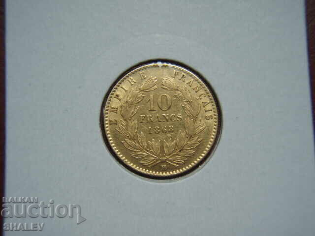10 Francs 1868 BB France (10 Francs France) - AU (gold) 10 Francs 1868 BB France (10 Francs France) - AU (gold)