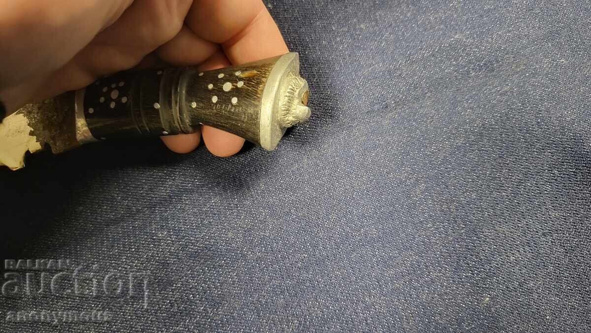 Cuțit vechi, pumnal, baionetă kukri cu baston - 6