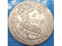 Poland 1/4 Thaler Orth Sigismund III Vase large silver