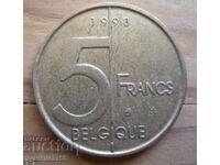 5 franci 1998 - Belgia