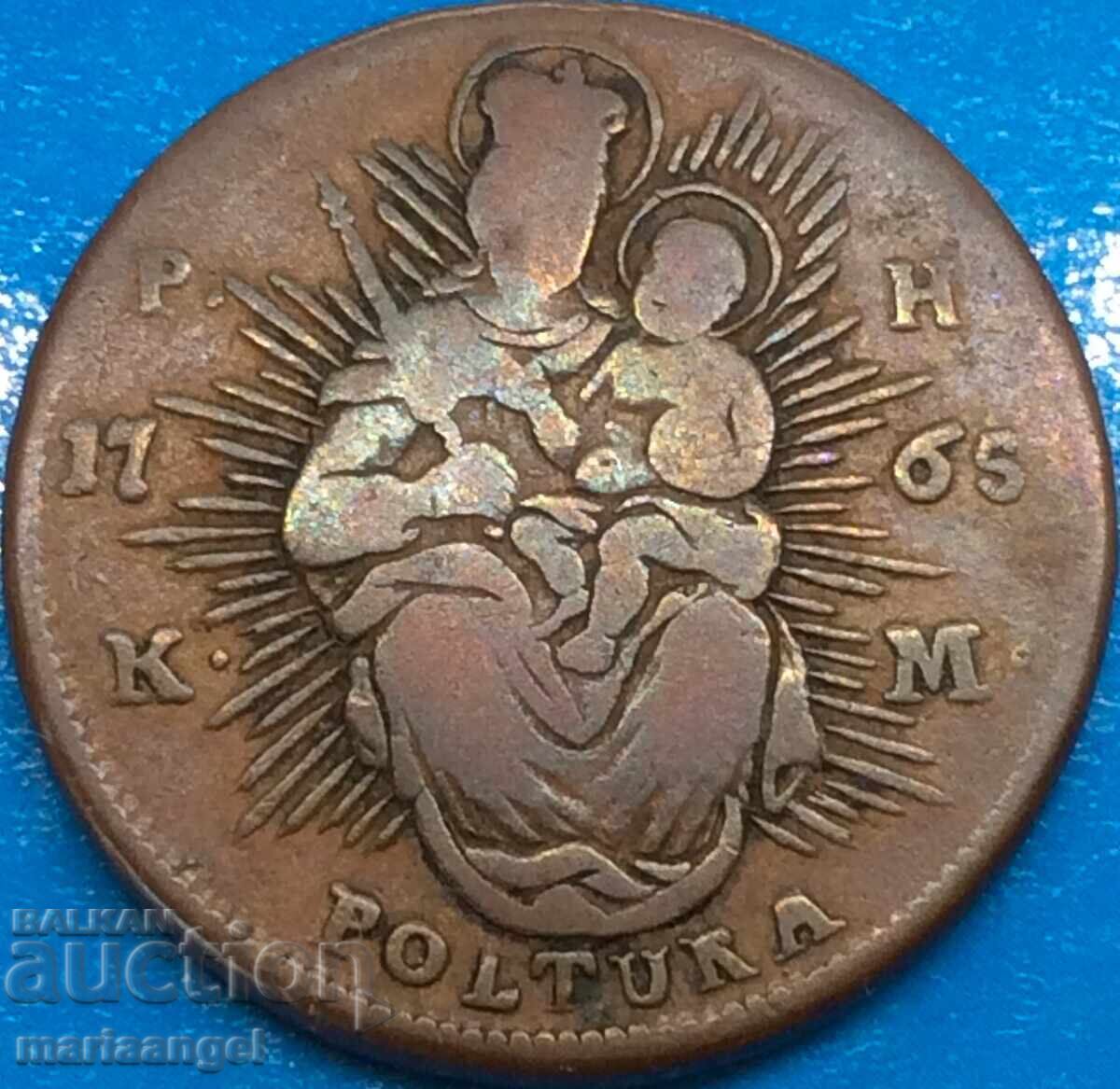 Ungaria 1765 1 Poltura Austria Maria Theresa 16.61g 29mm