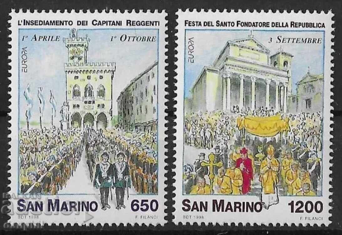 San Marino 1998 Europe CEPT (**) καθαρό, χωρίς σφραγίδα San Marino 1998 Europe CEPT (**) καθαρό, χωρίς σφραγίδα