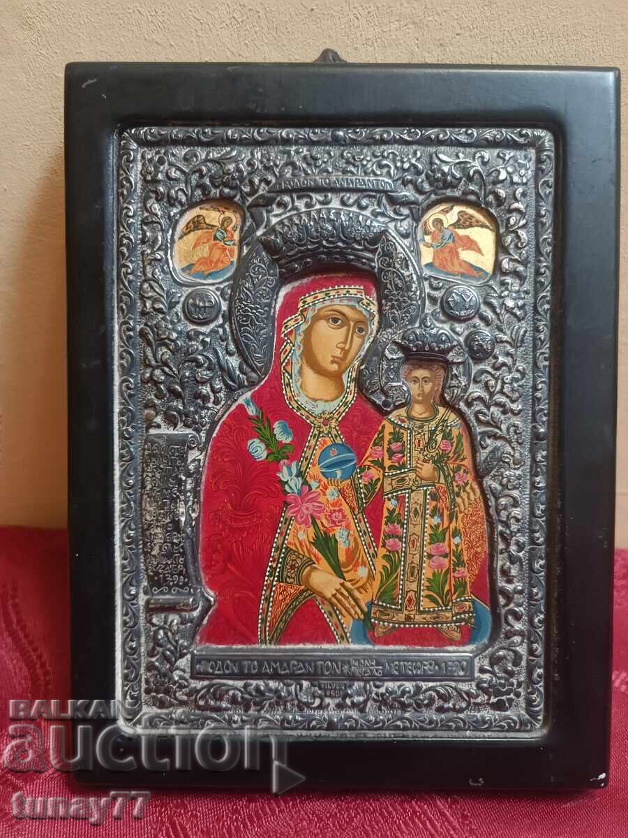 925 Silver GREEK RELIGIOUS ICON Certificate