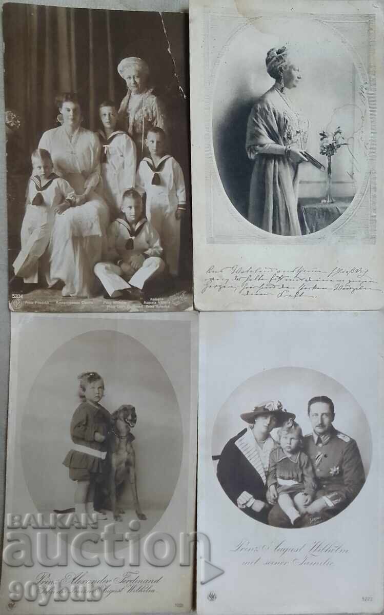 Auction 7pcs. postcards with crowned heads Auction 7pcs. postcards with crowned heads