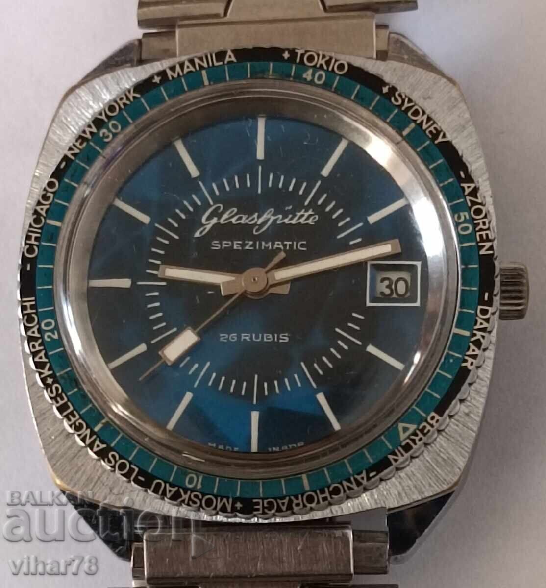 RARE MEN'S WATCH GUB-GLASHUTTE-WITH WORLD TIME with price 799.99 BGN | € 409.03 RARE MEN'S WATCH GUB-GLASHUTTE-WITH WORLD TIME with price 799.99 BGN | € 409.03