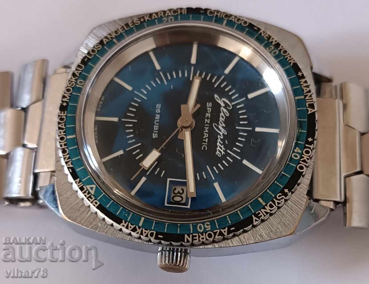 Auction RARE MEN'S WATCH GUB-GLASHUTTE-WITH WORLD TIME Auction RARE MEN'S WATCH GUB-GLASHUTTE-WITH WORLD TIME