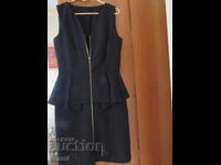 Classic elegant black sleeveless dress DiKa size 38, new