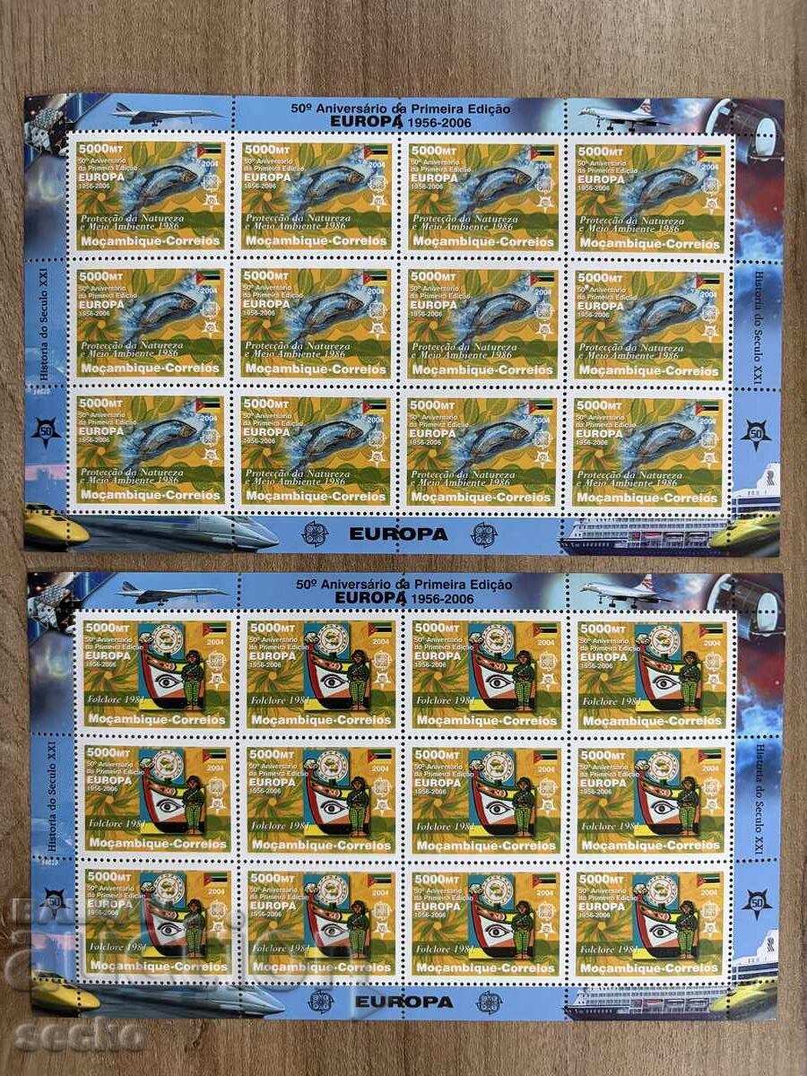 Auction  50 years of Europe - Mozambique - (2006) - MNH - 12 sheets