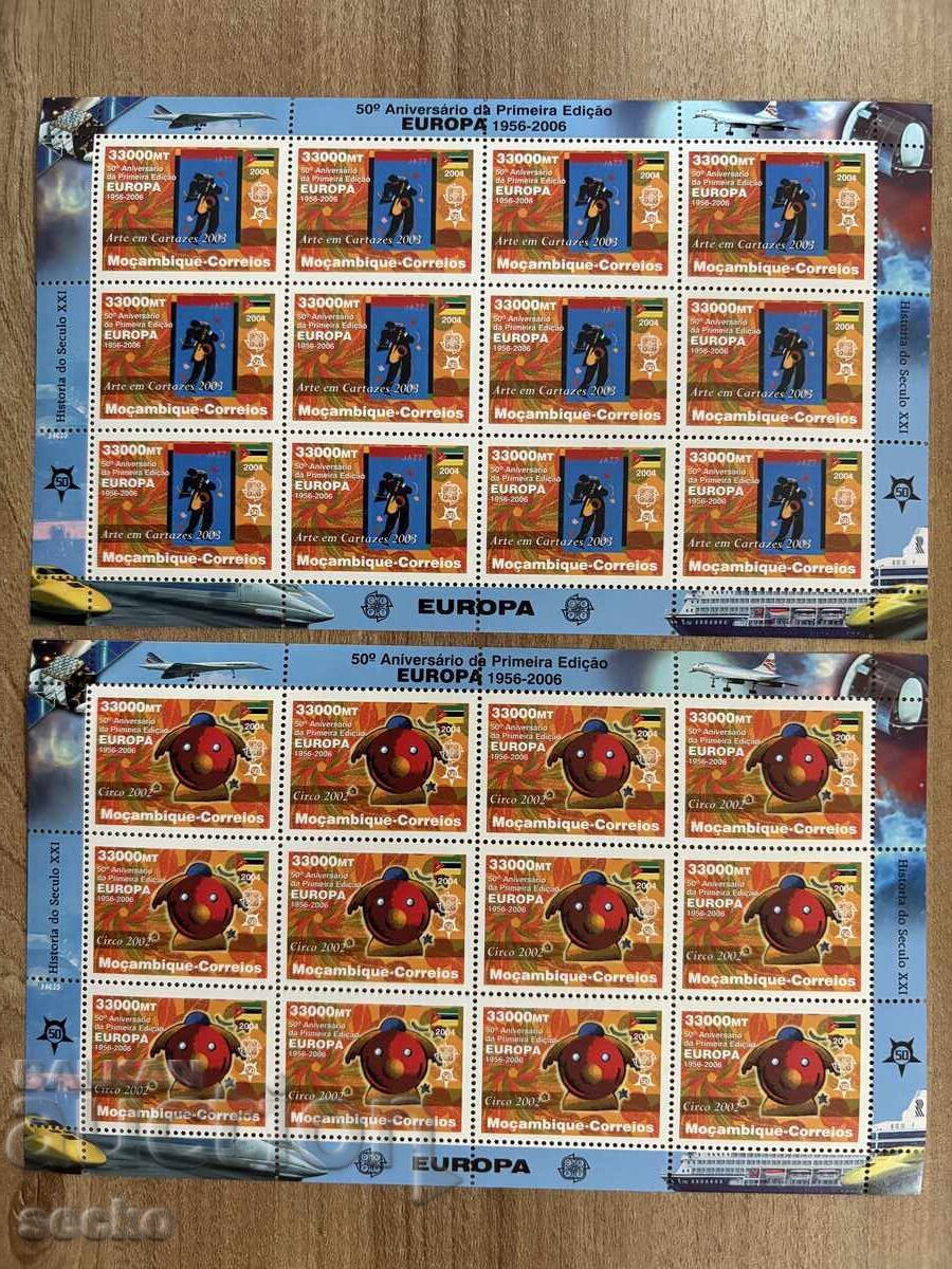 50 years of Europe - Mozambique - (2006) - MNH - 12 sheets - 6