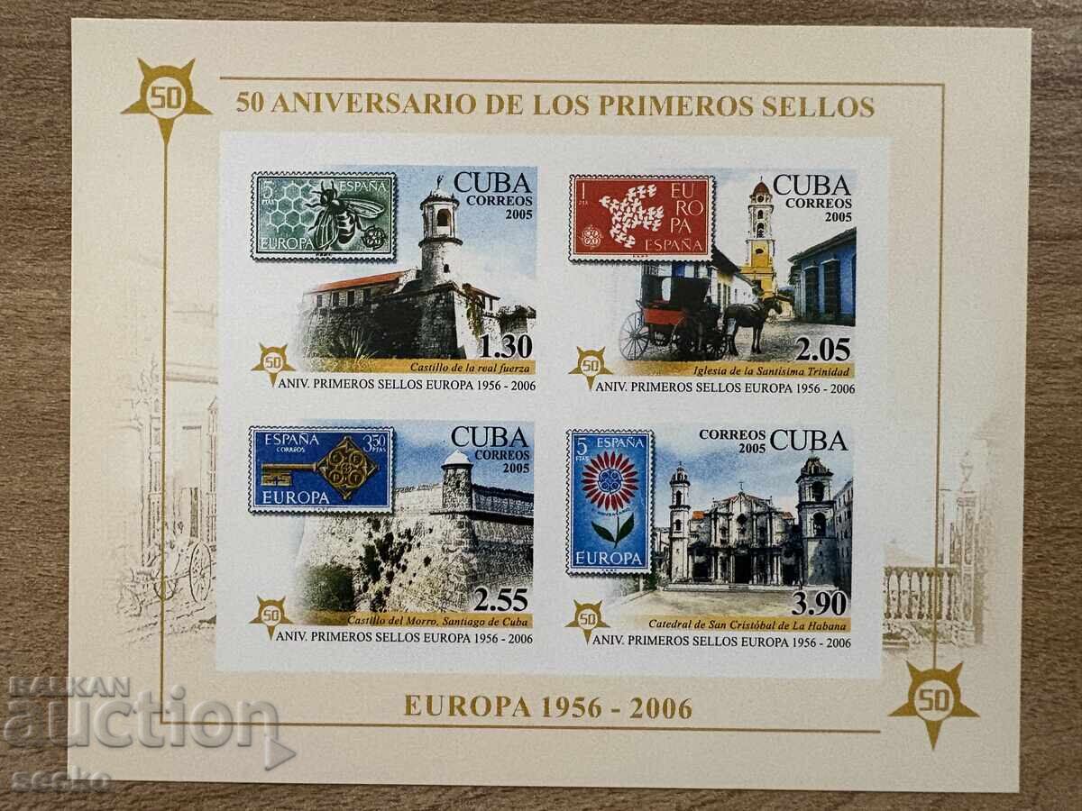 50 years of Europe - Cuba (2005) - MNH - Block, imperforated