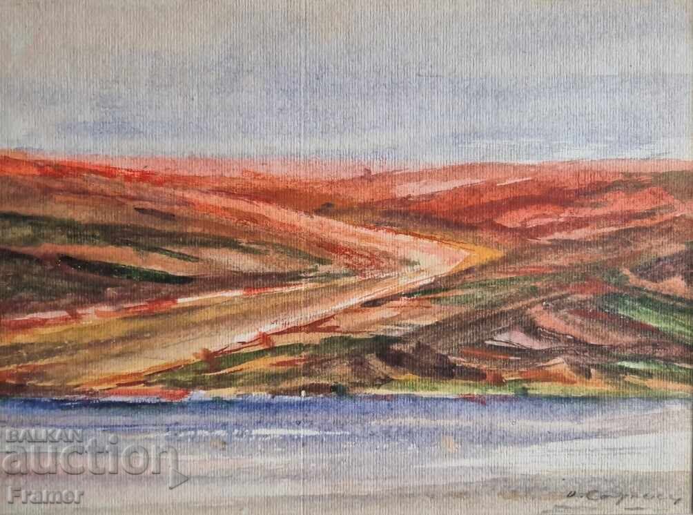 Diran Sargsyan 1894-1969 Danube Bank 1960 ακουαρέλα και γκουάς με τιμή 320.00 BGN | € 163.61 Diran Sargsyan 1894-1969 Danube Bank 1960 ακουαρέλα και γκουάς με τιμή 320.00 BGN | € 163.61