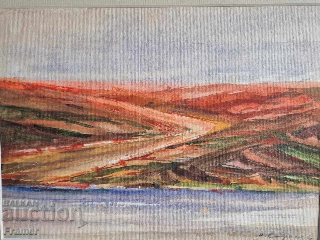 Diran Sargsyan 1894-1969 Danube Bank 1960 ακουαρέλα και γκουάς - 5 Diran Sargsyan 1894-1969 Danube Bank 1960 ακουαρέλα και γκουάς - 5