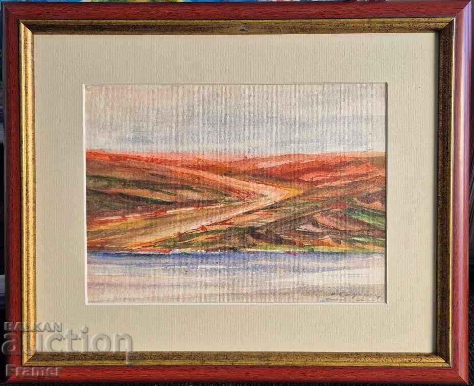 Diran Sargsyan 1894-1969 Danube Bank 1960 ακουαρέλα και γκουάς Diran Sargsyan 1894-1969 Danube Bank 1960 ακουαρέλα και γκουάς