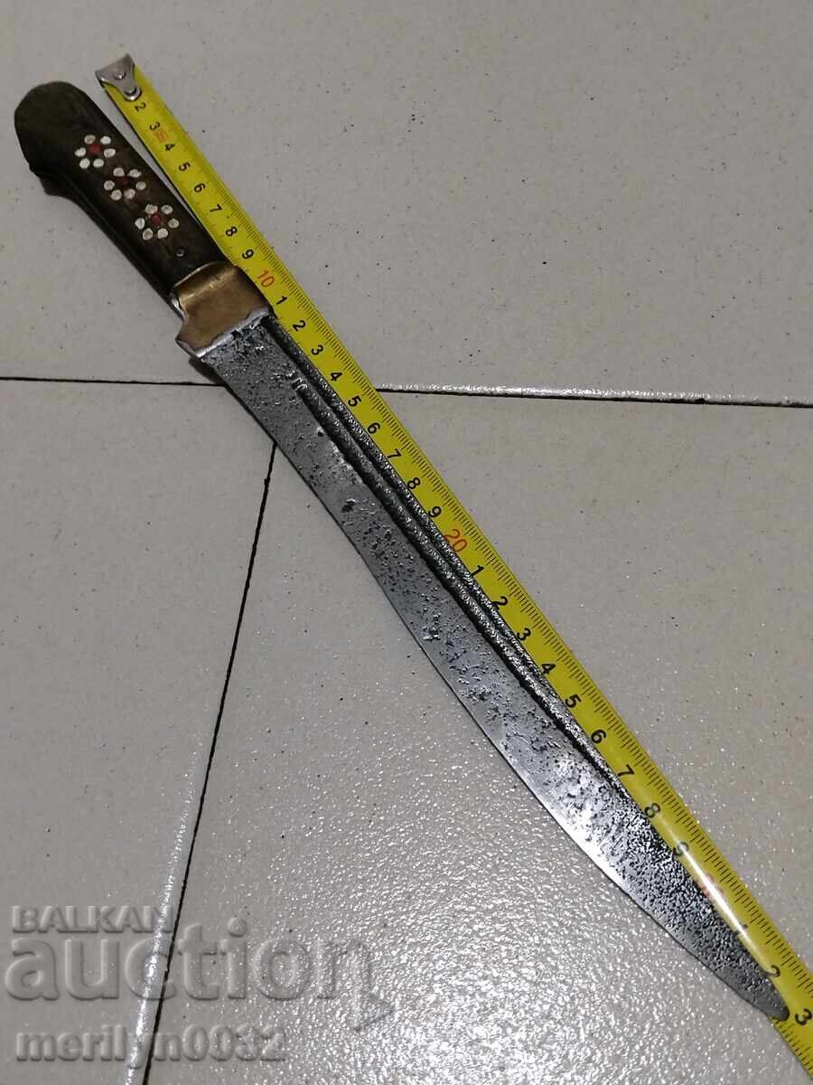 Delivery of Hand-forged shepherd's knife, carved buffalo horn, karakulak