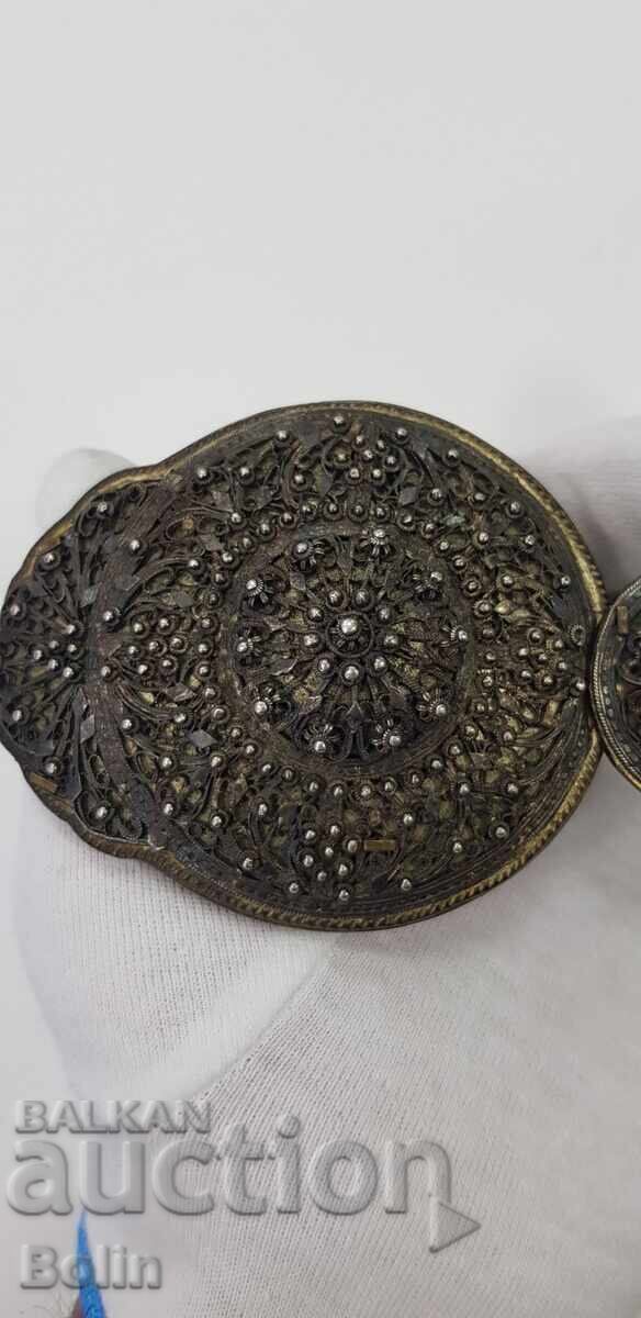 Auction  Rare silver Renaissance buckle, filigree buckle, Dabene