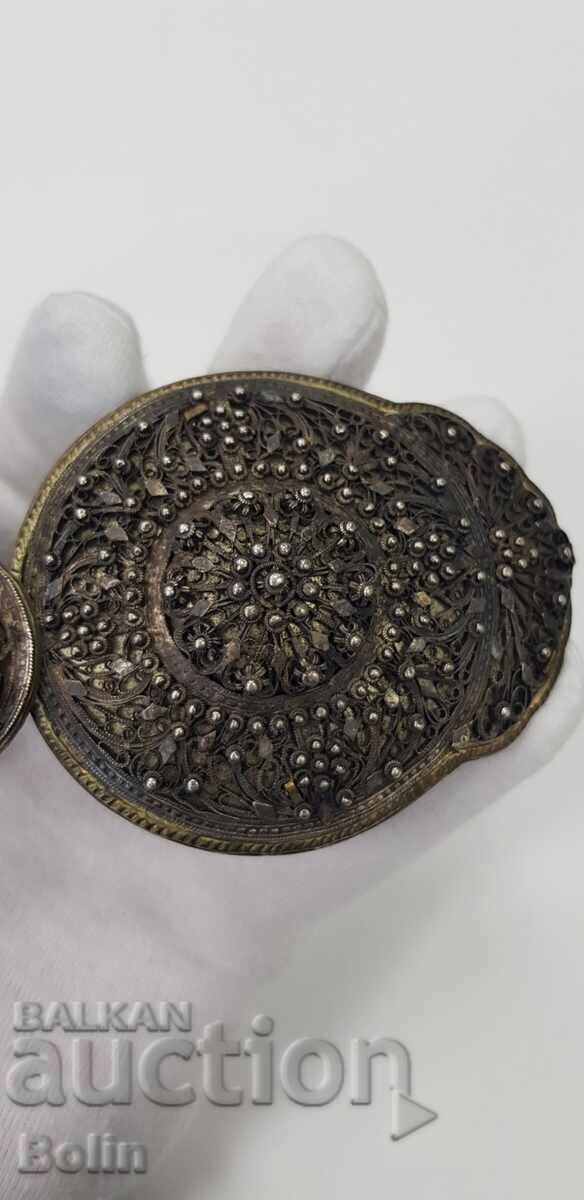 Rare silver Renaissance buckle, filigree buckle, Dabene - 5 Rare silver Renaissance buckle, filigree buckle, Dabene - 5