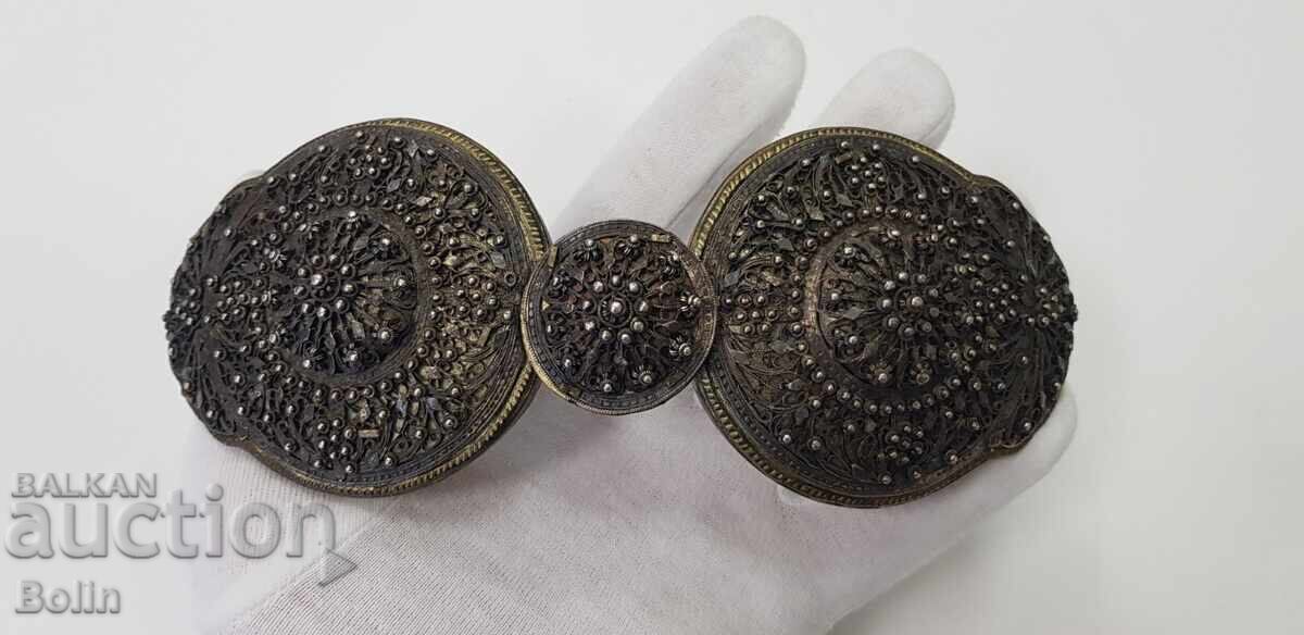 Rare silver Renaissance buckle, filigree buckle, Dabene
