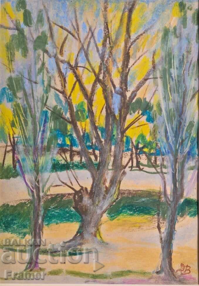 Dimitar Valkanov 1907-1997 Landscape Forest 1970s with price 240.00 BGN | € 122.71 Dimitar Valkanov 1907-1997 Landscape Forest 1970s with price 240.00 BGN | € 122.71