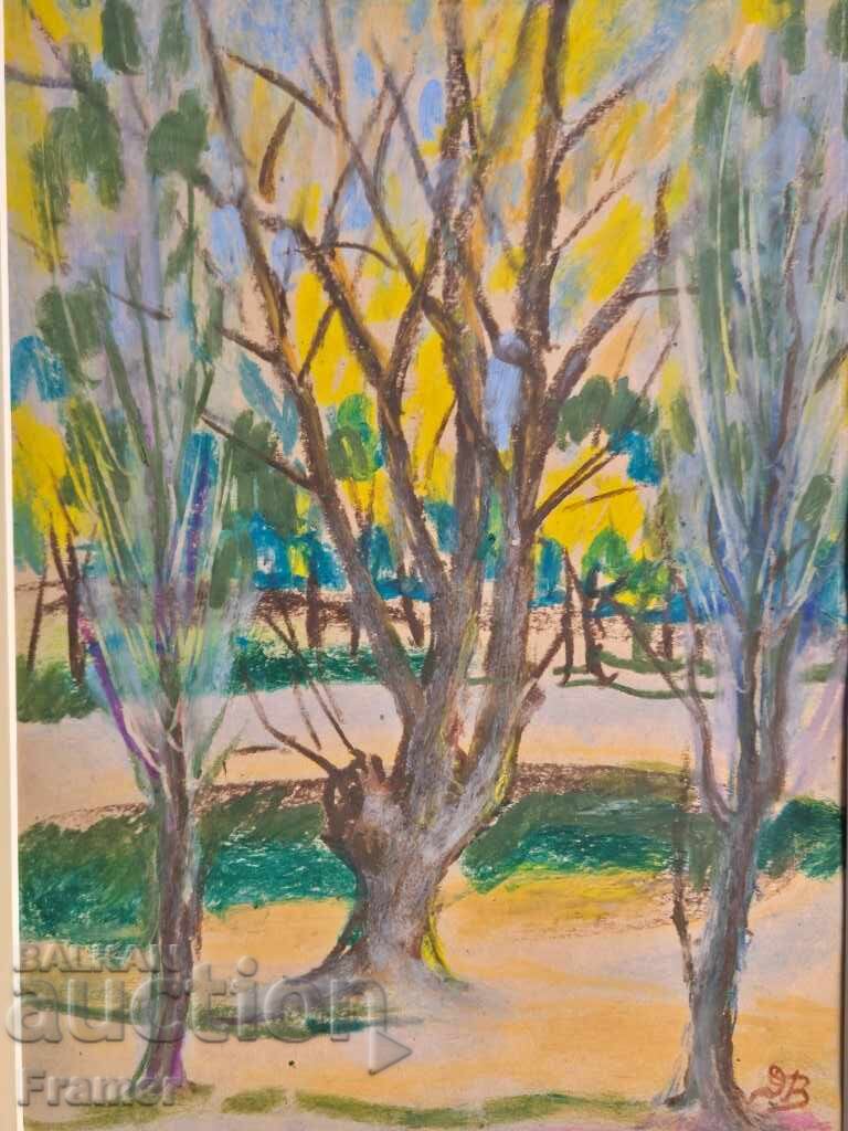 Auction Dimitar Valkanov 1907-1997 Landscape Forest 1970s Auction Dimitar Valkanov 1907-1997 Landscape Forest 1970s