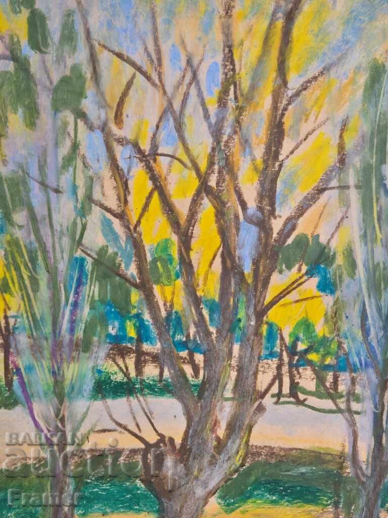 Delivery of Dimitar Valkanov 1907-1997 Landscape Forest 1970s Delivery of Dimitar Valkanov 1907-1997 Landscape Forest 1970s