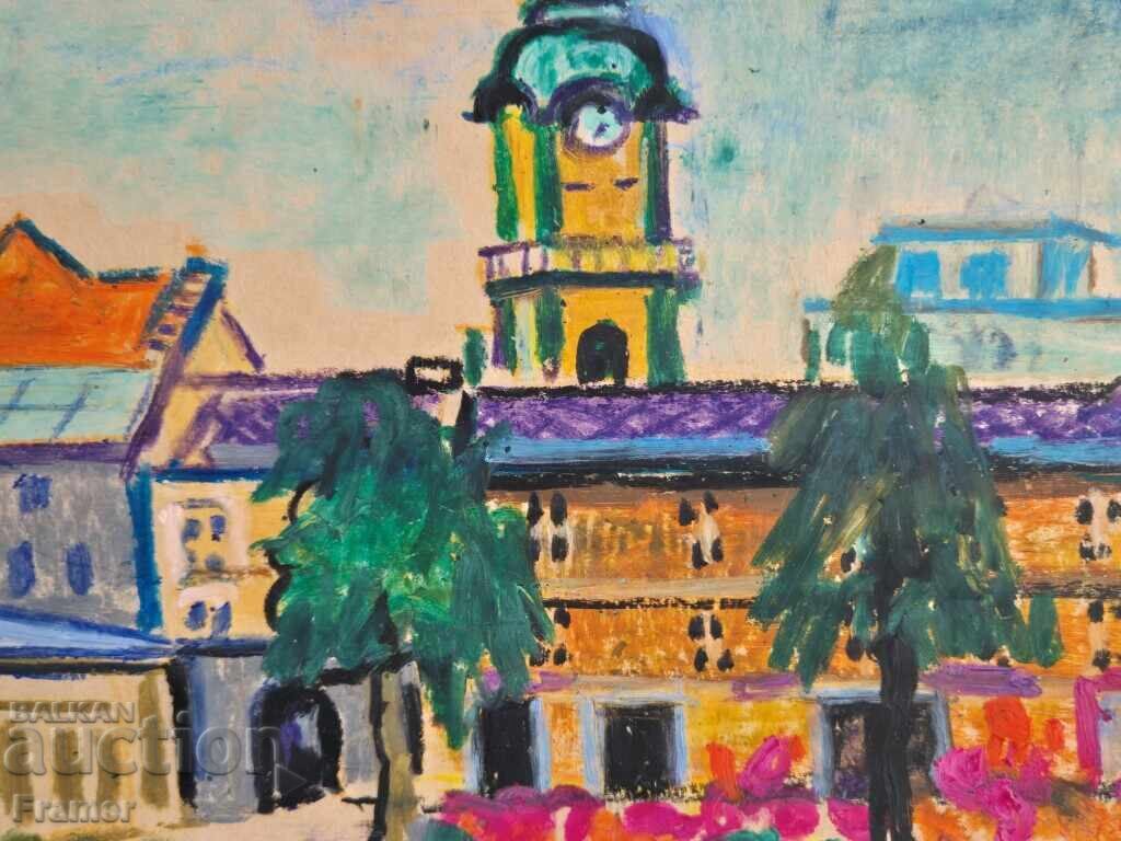 Auction Dimitar Valkanov 1907-1997 Landscape City 1950 Auction Dimitar Valkanov 1907-1997 Landscape City 1950