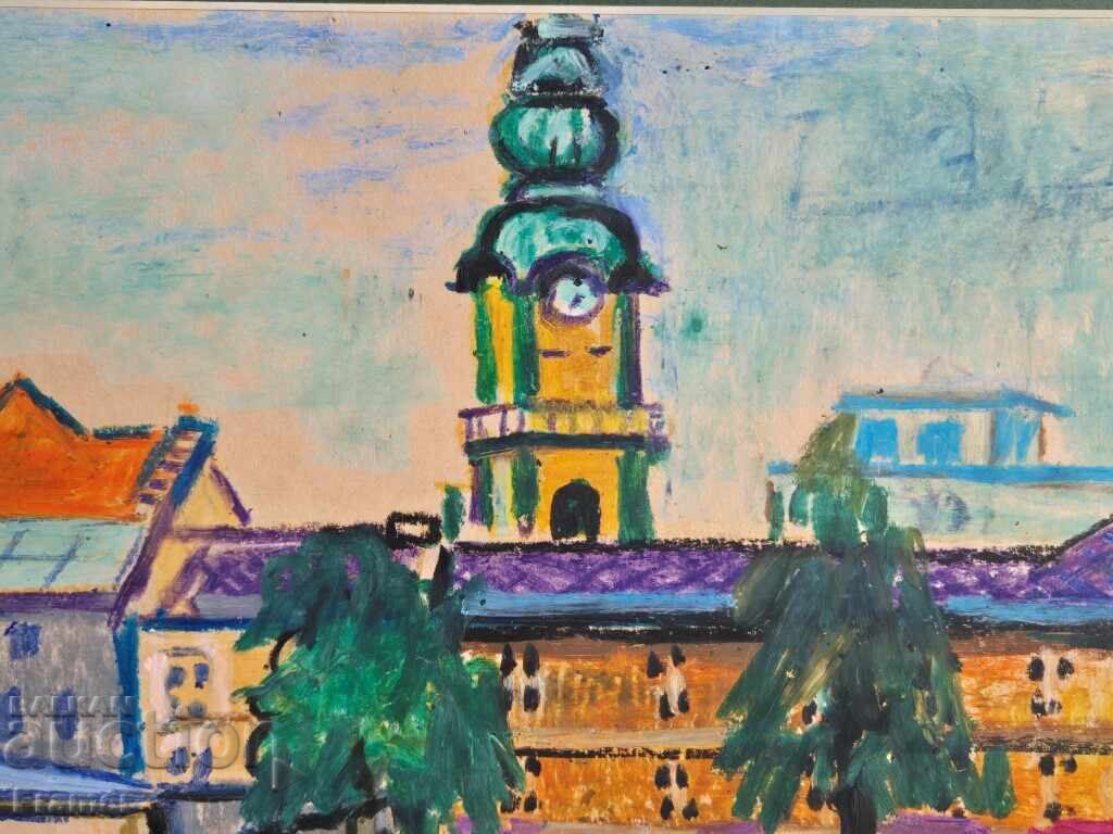 Dimitar Valkanov 1907-1997 Landscape City 1950 - 5 Dimitar Valkanov 1907-1997 Landscape City 1950 - 5