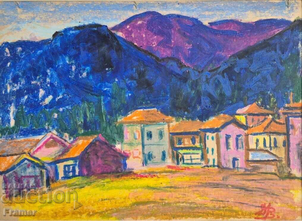Dimitar Valkanov 1907-1997 Rhodope landscape 1970s with price 220.00 BGN | € 112.48 Dimitar Valkanov 1907-1997 Rhodope landscape 1970s with price 220.00 BGN | € 112.48