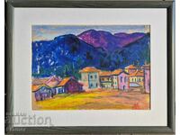 Dimitar Valkanov 1907-1997 Rhodope landscape 1970s