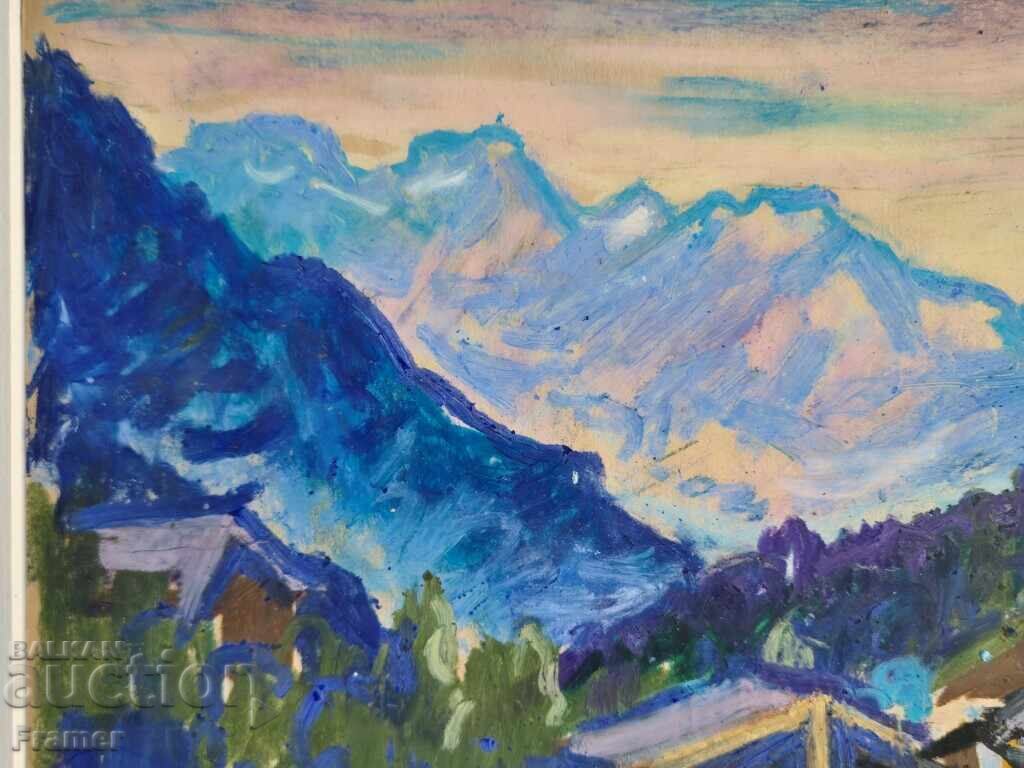 Delivery of Dimitar Valkanov 1907-1997 Landscape Tyrol Alps 1976