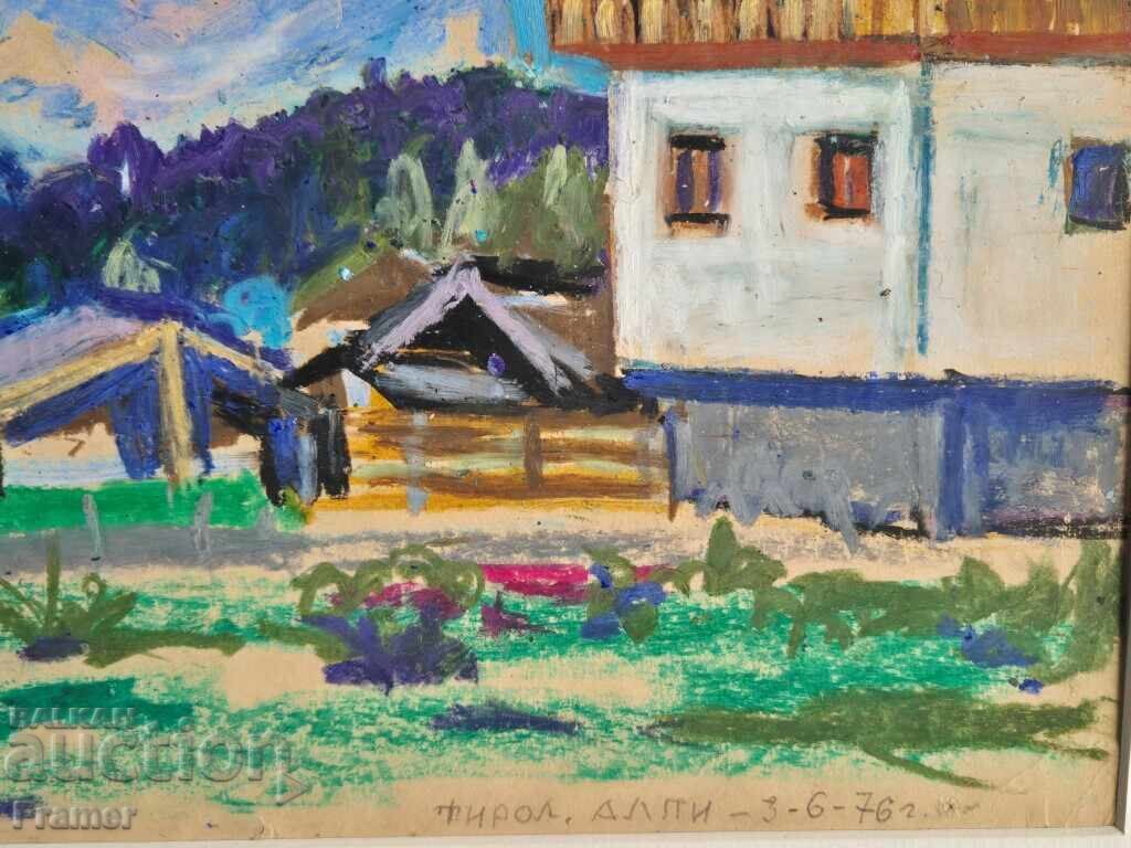 Dimitar Valkanov 1907-1997 Landscape Tyrol Alps 1976 - 6