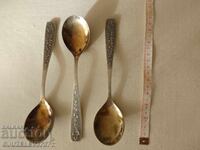 USSR Spoons made of nickel silver and gilding