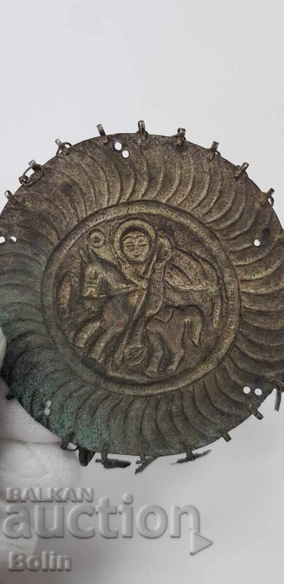 Auction Early rare forged Renaissance St. George's tepelak 19th century Auction Early rare forged Renaissance St. George's tepelak 19th century