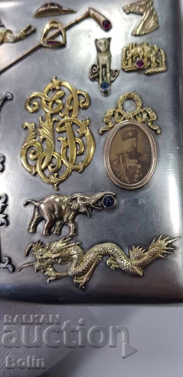 Museum Russian Tsar's Snuffbox 84 pcs. silver, gold, enamel - 12