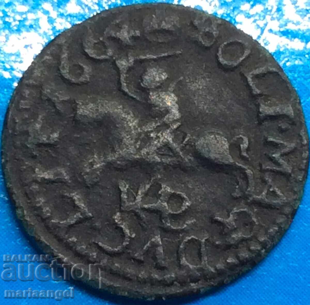 Polonia 1 solid 1664 Ioan al II-lea Casimir „Boratinka” Lituania SL