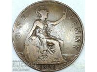 Marea Britanie 1 Penny 1921 30mms George 6 Bronz