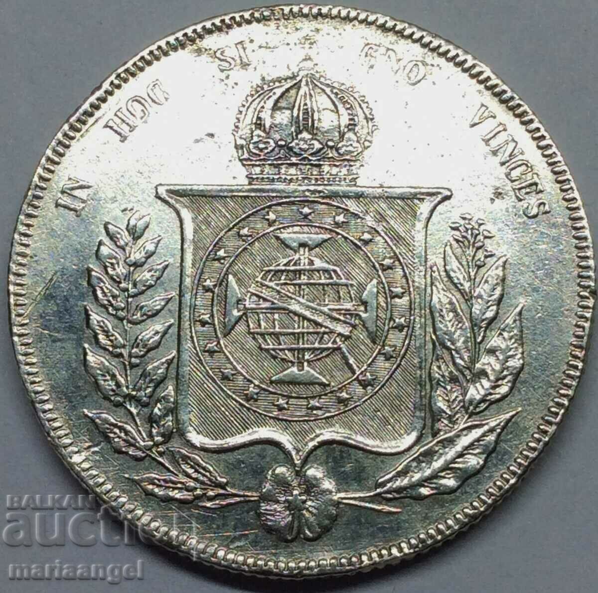 Brazilia 1686 1000 Reis Petrus II argint