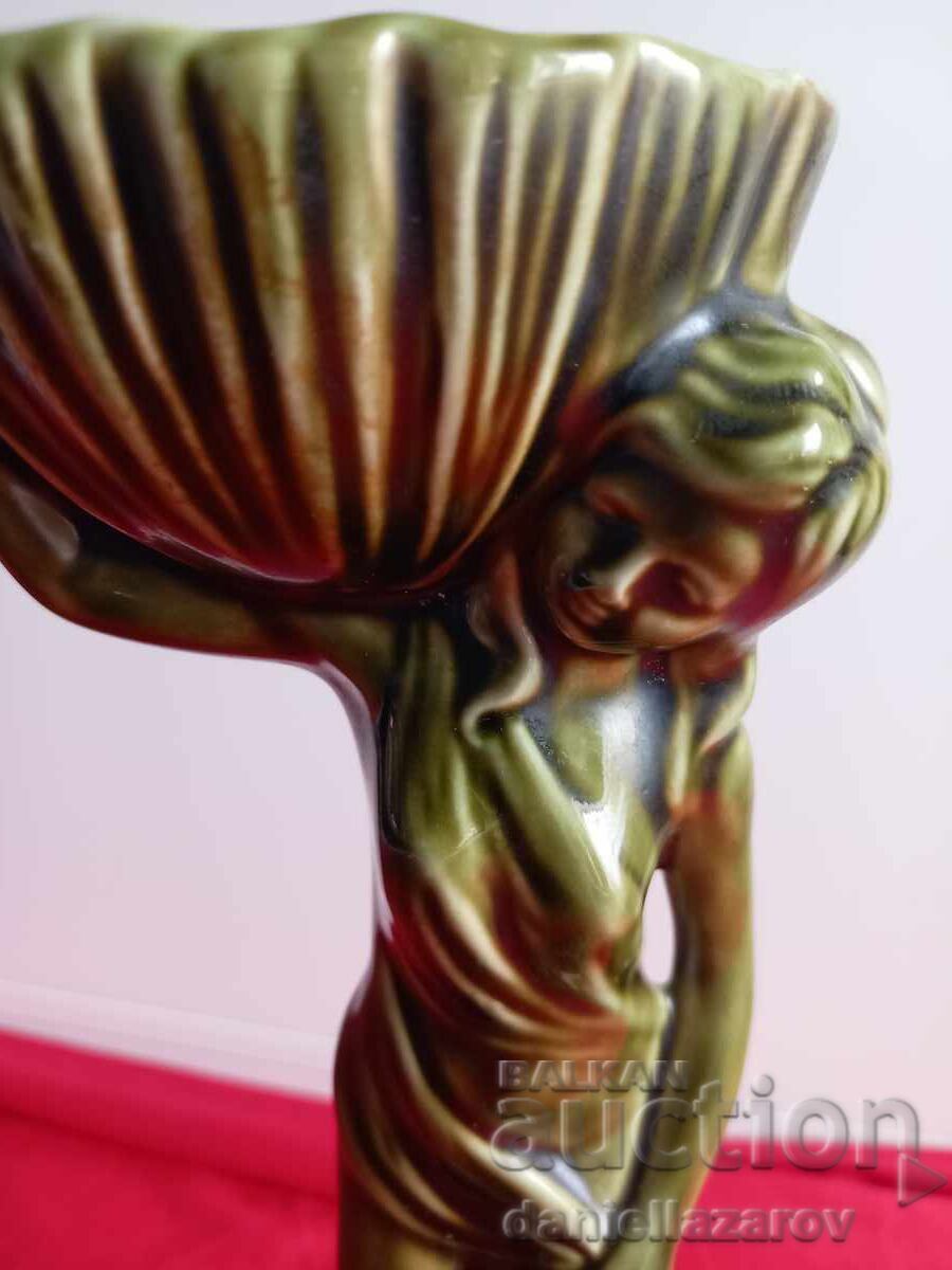 Old English Porcelain Figurine "Lady with Basket" with price 45.00 BGN | € 23.01 Old English Porcelain Figurine "Lady with Basket" with price 45.00 BGN | € 23.01