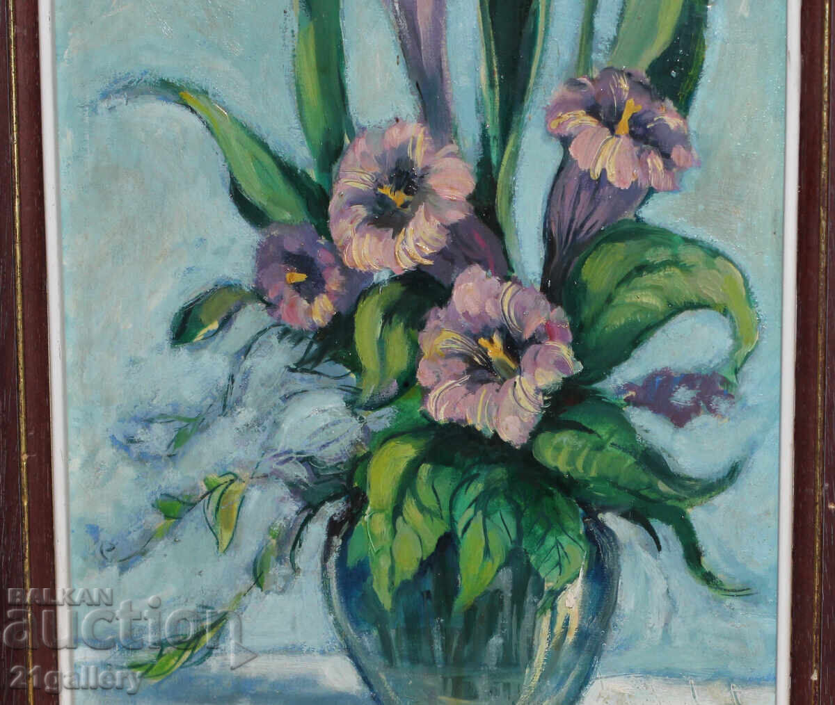 Oil paints Still life vase with flowers - 6