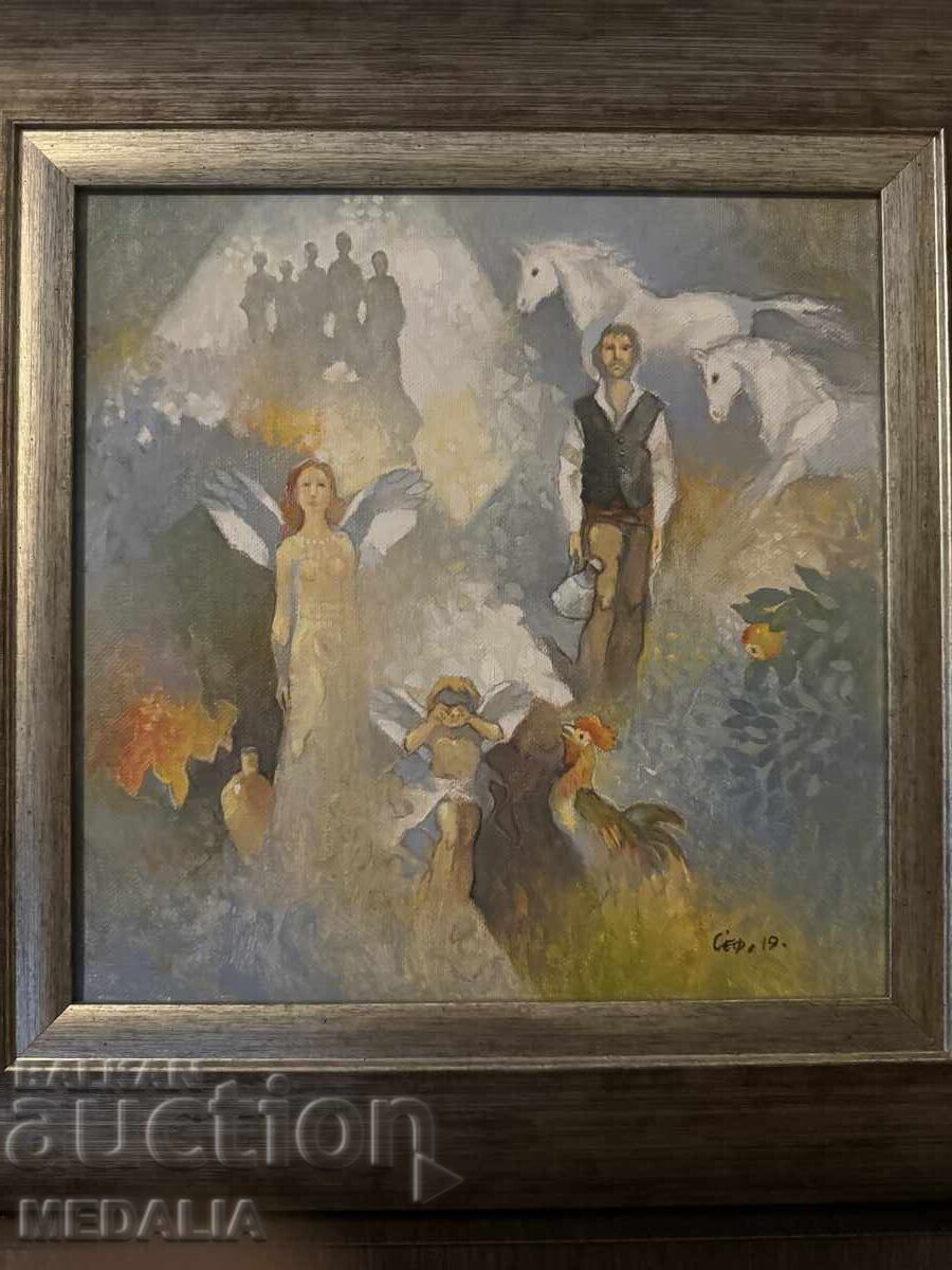 Suli Seferov-“Return”-oil paints-signed-2019 with price 2000.00 BGN | € 1022.58 Suli Seferov-“Return”-oil paints-signed-2019 with price 2000.00 BGN | € 1022.58