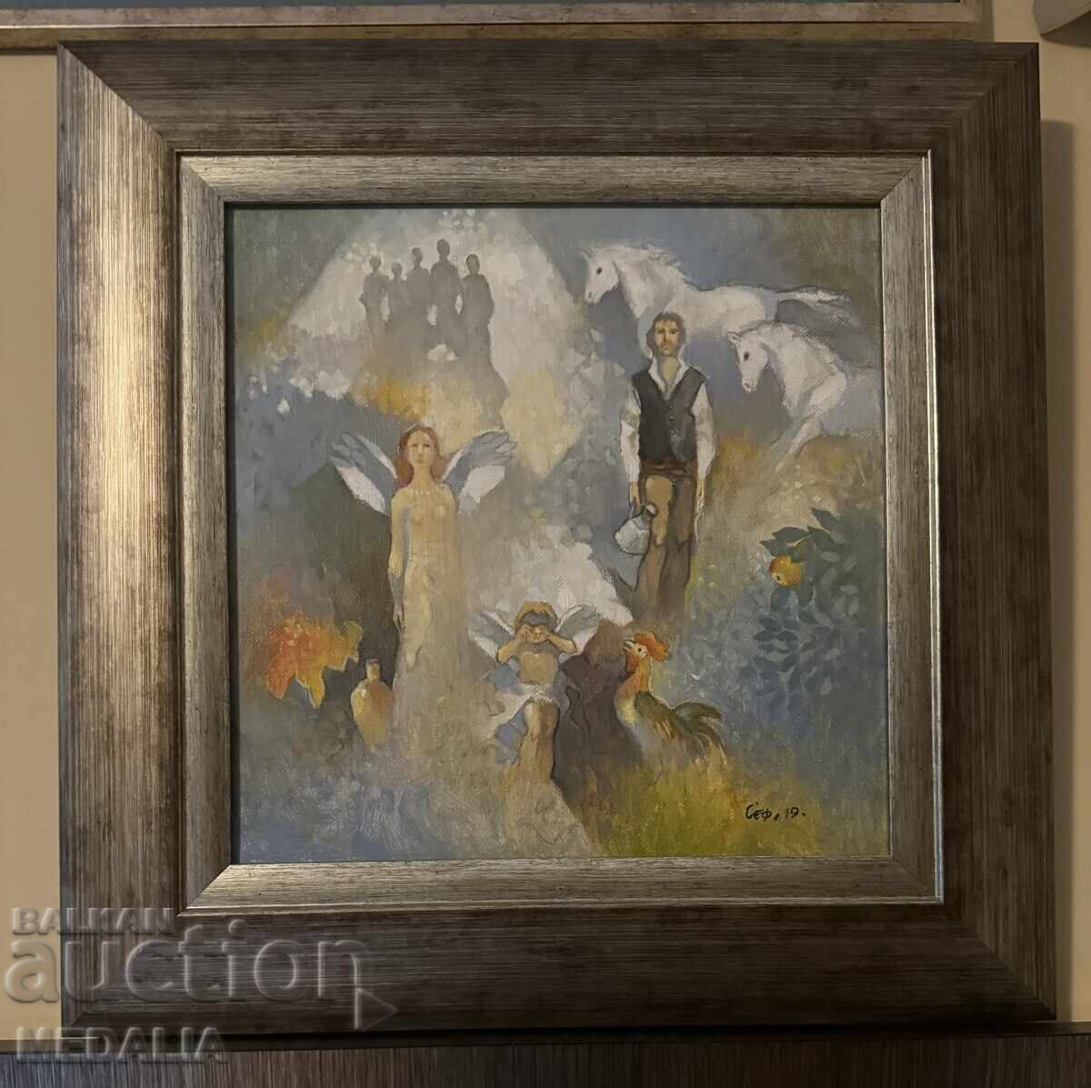 Suli Seferov-“Return”-oil paints-signed-2019